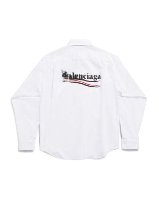 T-shirt Political Stencil en coton Balenciaga pour homme en coloris White