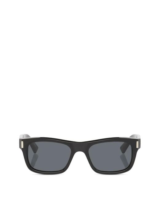 Saint Laurent Gray Sl83 Rectangle-Frame Sunglasses