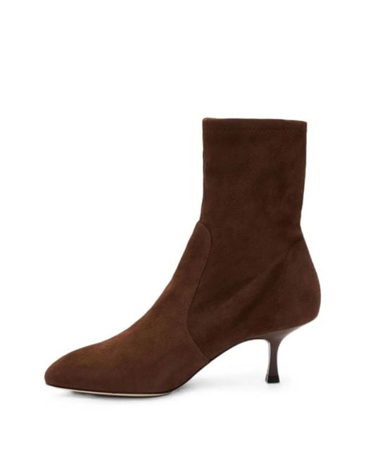 Stuart Weitzman Brown Madison Suede Ankle Boots