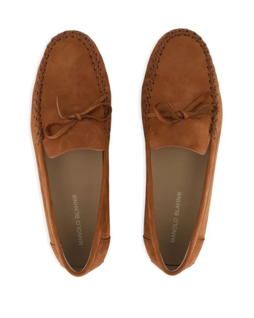 Manolo Blahnik Gargano Loafer Mit Schleifendetail in Brown für Herren