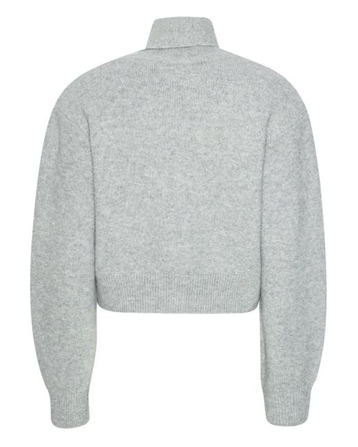 ROTATE BIRGER CHRISTENSEN Vest Met Keyhole Hals En Ballonmouwen in het Gray