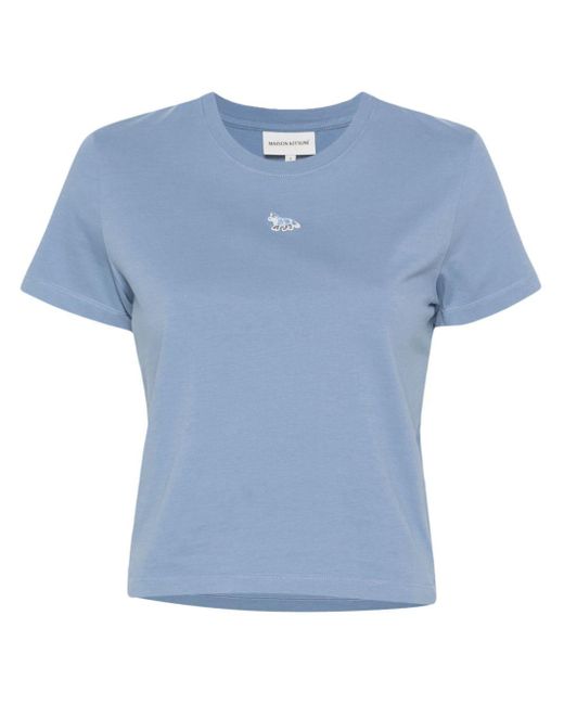 Maison Kitsuné Katoenen T-shirt Met Print in het Blue
