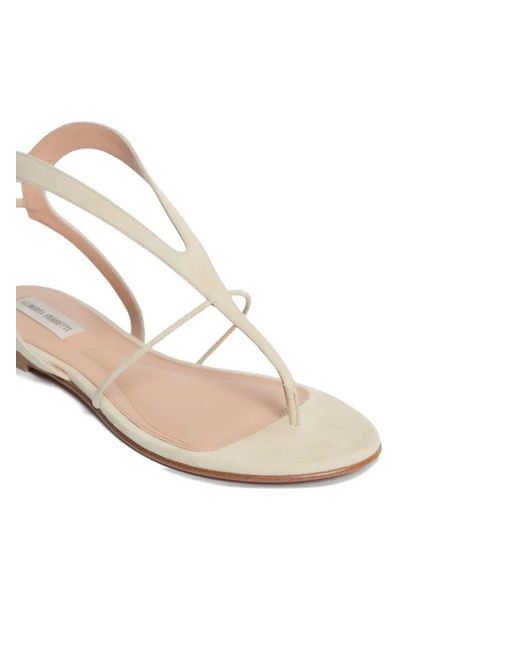 Alberta Ferretti White Thong Strap Sandals