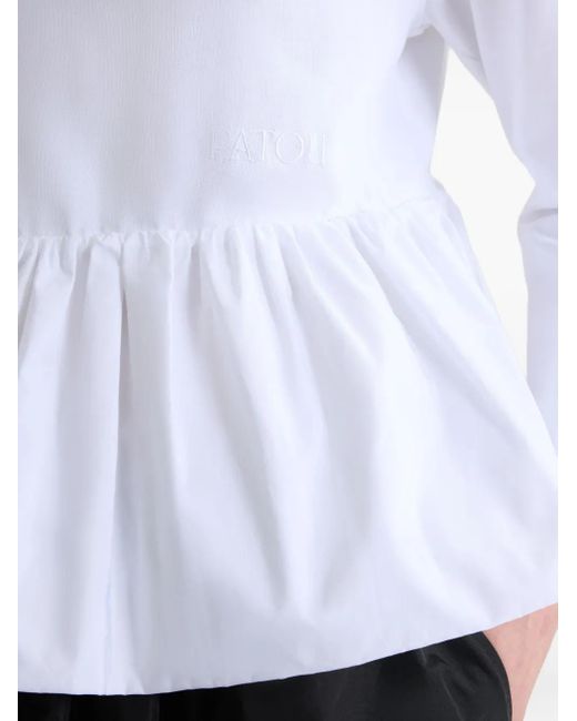 Patou ラッフルヘム Tシャツ White