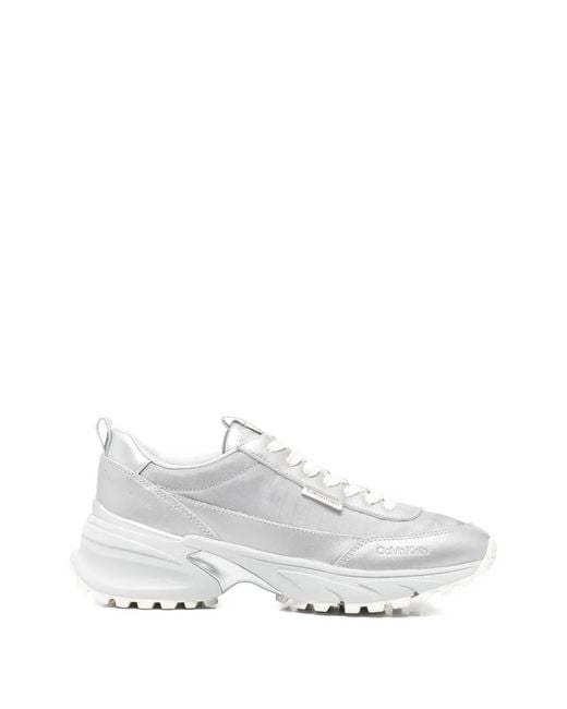 Calvin Klein White Hike Runner Sneakers