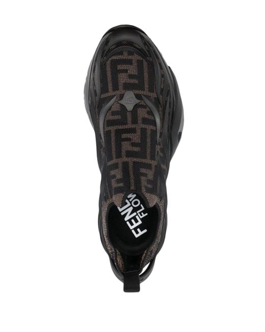 Fendi Black Flow Mesh Sneakers for men