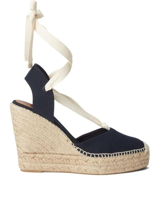 Polo Ralph Lauren Blue Wedge Espadrilles