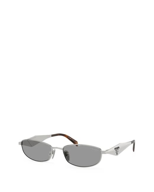 Prada White Sunglasses With Prada Logo