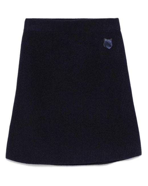 Falda corta Bold Fox Head Maison Kitsuné de color Blue