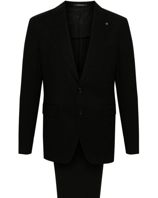 Tagliatore Einreihiger Anzug aus Krepp in Black für Herren
