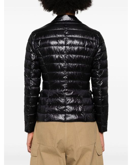 Herno Black Double-breasted Puffer Jacket