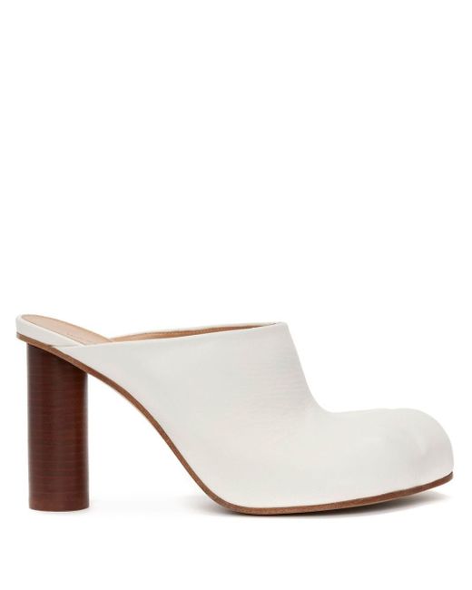 J.W. Anderson White Paw 90mm Leather Mules