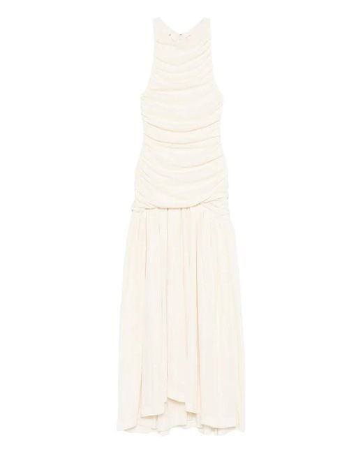 BITE STUDIOS White Evidente Shoulder Midi Dress