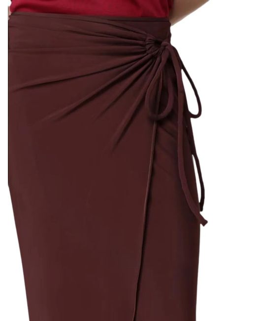 Max Mara Gesmockte Wikkelrok in het Purple