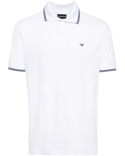 Emporio Armani Poloshirt mit Logo-Print in White für Herren