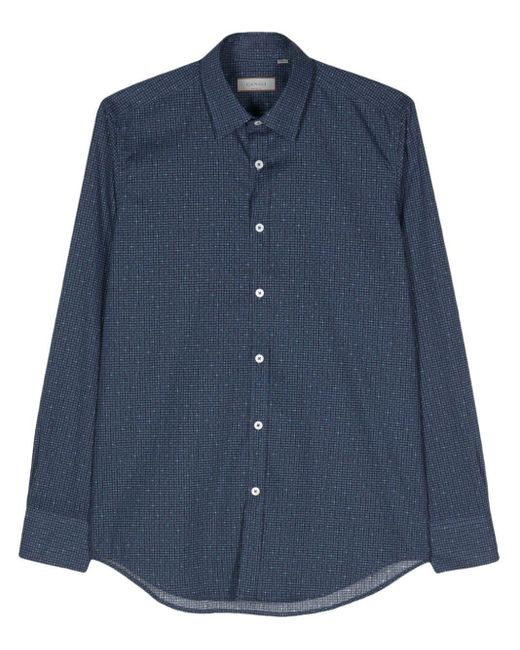 Canali Overhemd Met Print in het Blue voor heren
