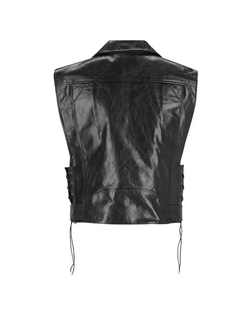 Saint Laurent Black Waistcoats