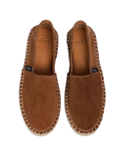 Hackett Brown Baywatch Suede Espadrilles for men