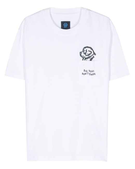 Fay X Pietro Tarzini T-Shirt mit Logo-Print in White für Herren
