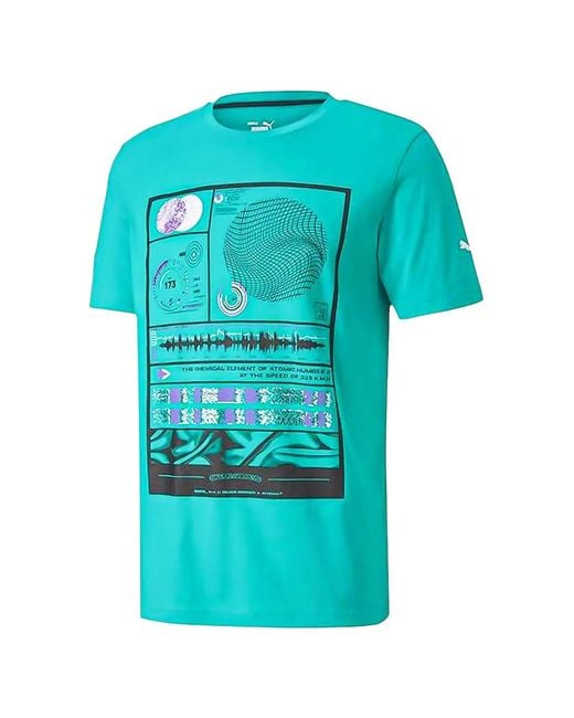 PUMA Blue Mercedes-Amg Petronas Motorsport T-Shirt for men