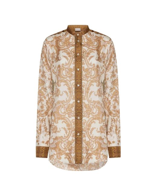 Pierre Louis Mascia Natural Aloe Silk Shirt