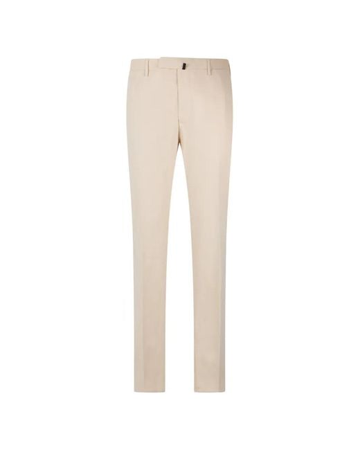 Incotex Natural Button-Detail Trousers for men