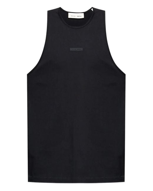 Fear Of God Black Logo-Detail Tank Top for men