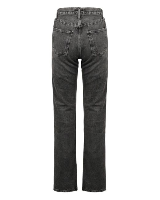 Agolde Gray Distressed Jeans