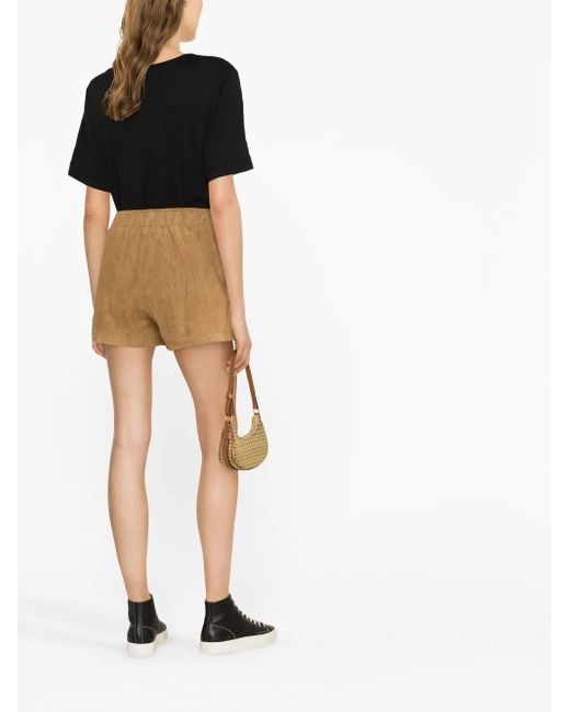 Zadig & Voltaire Natural Paxi Suede Shorts