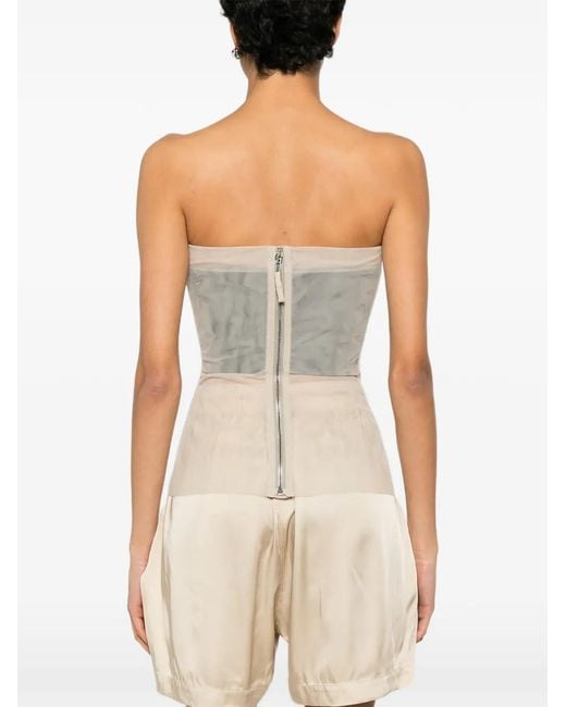 Rick Owens White Bustier Top