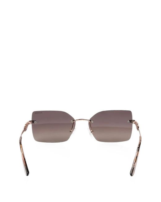 Guess Brown Geometric-Frame Rimless Sunglasses