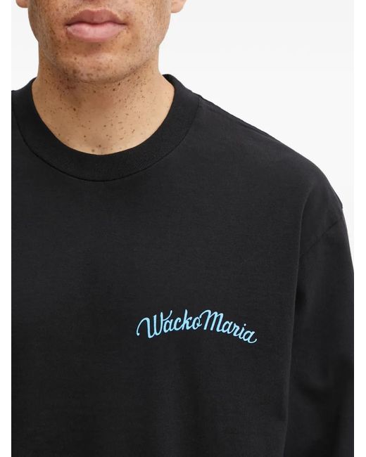 Wacko Maria Black Long-Sleeve Sweatshirt for men
