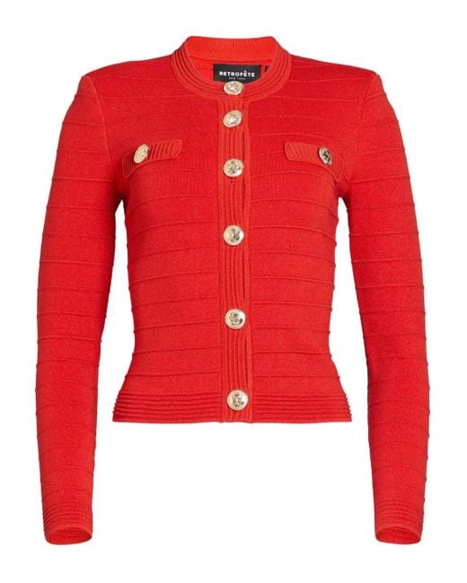 retroféte Red Penni Knit Jacket