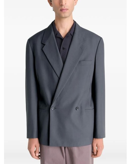 Lemaire Gray Tailored Double-Breasted Jacket