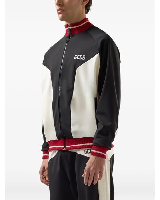 Gcds Black Two-Tone Zip-Up Jacket for men