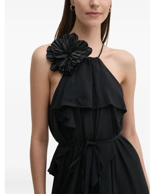 Sisley Black Ruffled Mini Dress