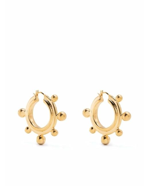 Missoma Metallic Medium Sphere Hoop Earrings