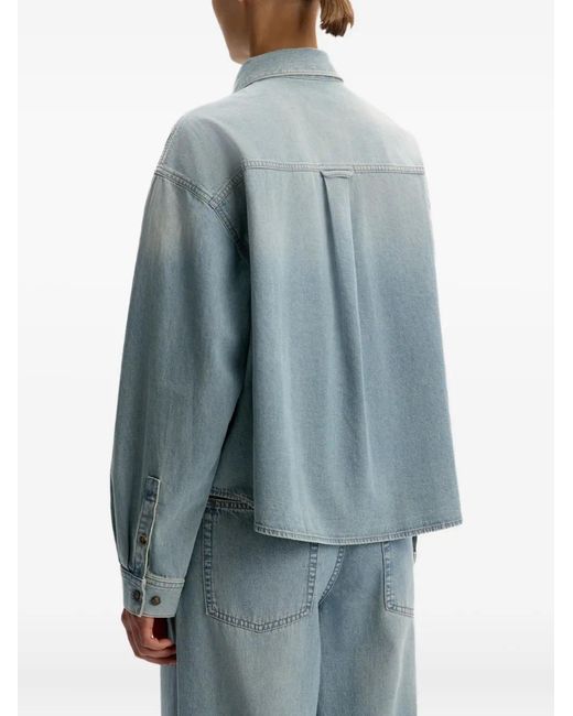 12 STOREEZ Blue Denim Shirt