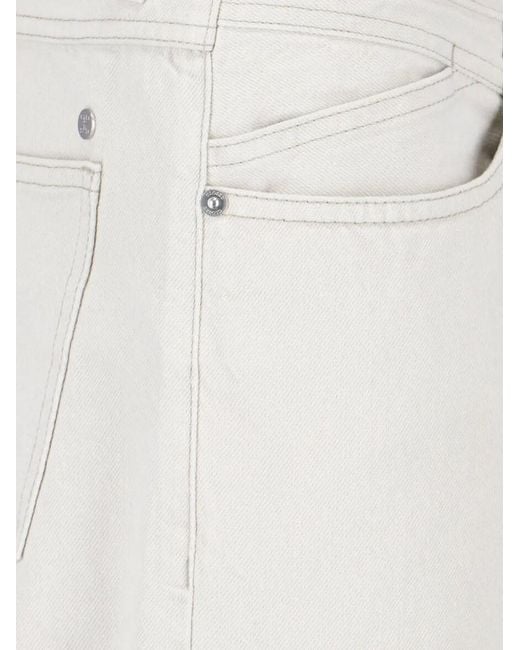 Closed White Topstitch Denim Jeans for men