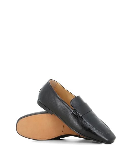 Henderson Gray Square-Toe Leather Loafers for men