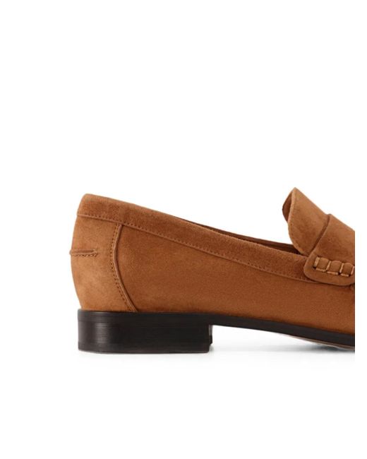 12 STOREEZ Brown Arbat Ruched-Detail Loafers
