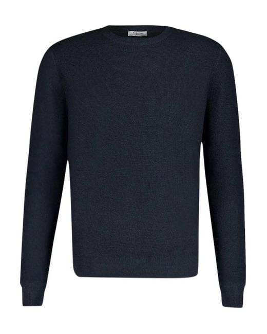 Jersey con cuello redondo Boglioli de hombre de color Blue