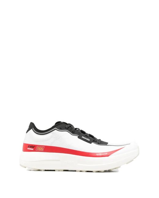Norda White 005 Lace-Up Performance Sneakers for men