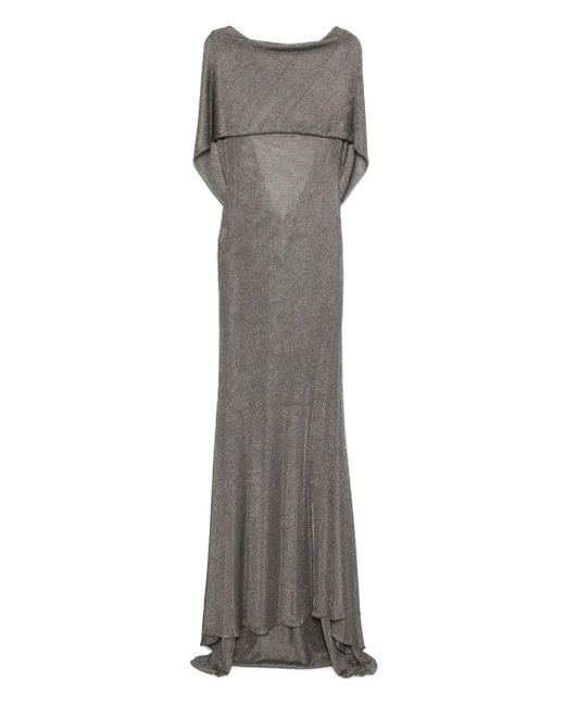 The New Arrivals Ilkyaz Ozel Gray Jeanne Maxi Dress