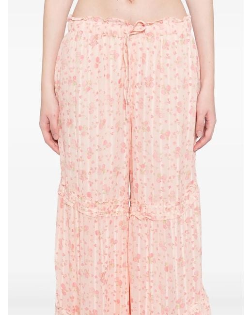 Free People Pink Emmaline Trousers