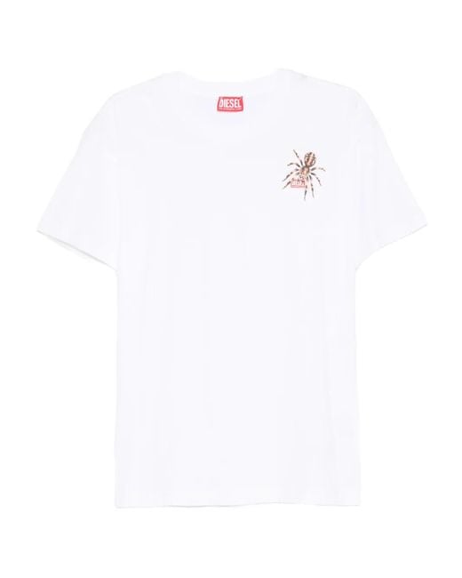 DIESEL T-Shirt mit Spinnen-Print in White für Herren
