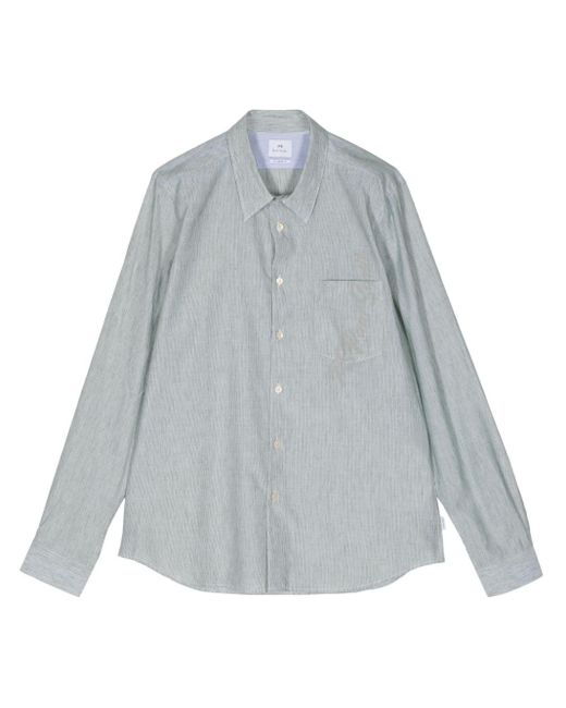 PS by Paul Smith Gray Striped Cotton-linen Shirt for men