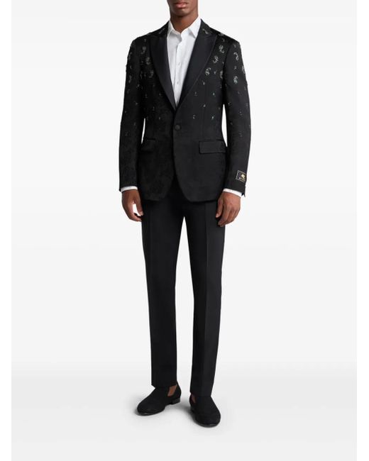 Etro Black Single-Breasted Blazer for men