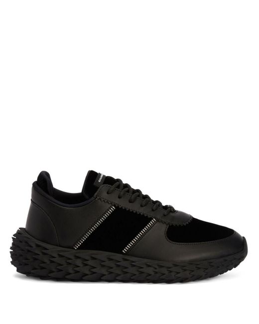 Giuseppe Zanotti Black Urchin Panelled Sneakers for men