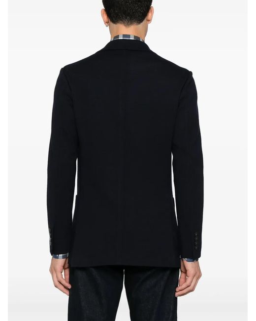 Canali Blue Single-Breasted Blazer for men